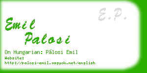 emil palosi business card