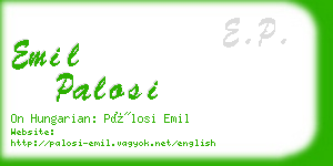 emil palosi business card